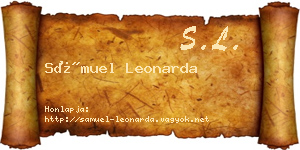 Sámuel Leonarda névjegykártya